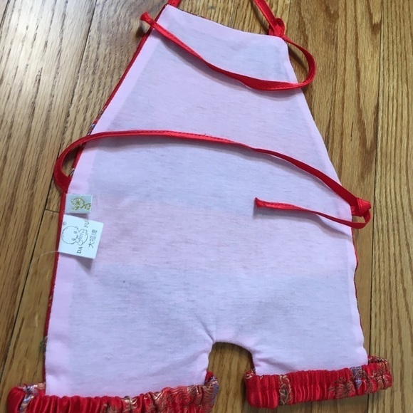 Vintage Infant Baby Girls Red Top - Picture 10 of 12